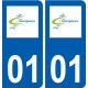 01 Savigneux logo ville autocollant plaque sticker