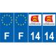 64 Pau-aufkleber plakette ez stadt