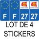 64 Pau sticker plate registration city