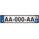 Lot de 4 autocollants bleu 27 EURE Normandie - F Europe nouvelles régions immatriculation auto sticker