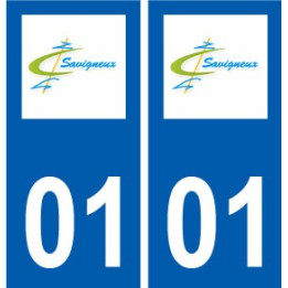 01 Savigneux logo ville autocollant plaque sticker