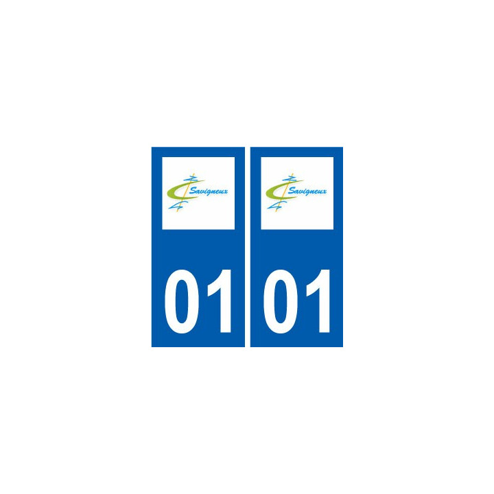 01 Savigneux logo ville autocollant plaque sticker