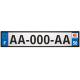 Lot de 4 autocollants bleu 50 MANCHE Normandie - F Europe nouvelles régions immatriculation auto sticker