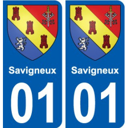 01 Savigneux ville autocollant plaque sticker