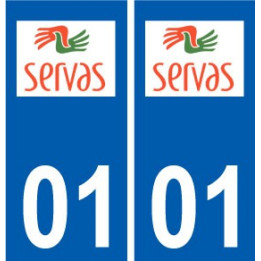 01 Servas logo ville autocollant plaque sticker