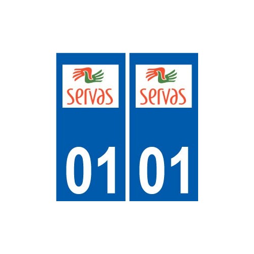 01 Servas logo ville autocollant plaque sticker