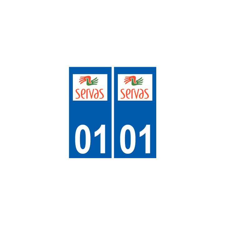 01 Servas logo ville autocollant plaque sticker