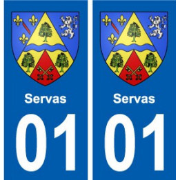 01 Servas ville autocollant plaque sticker