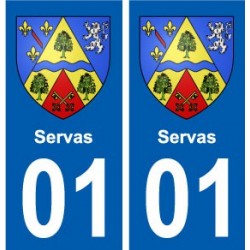 01 Servas ville autocollant plaque sticker