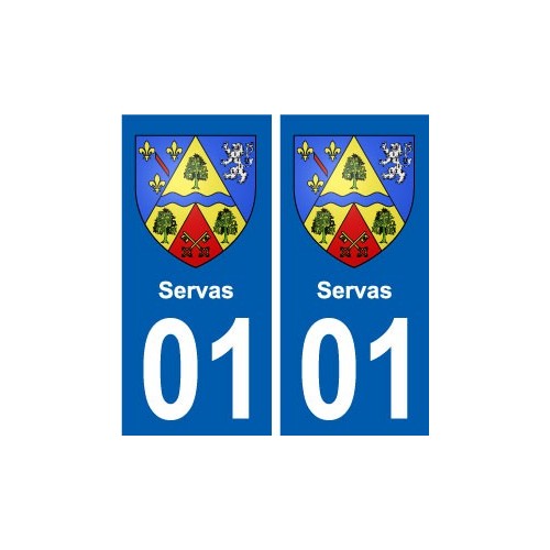 01 Servas ville autocollant plaque sticker