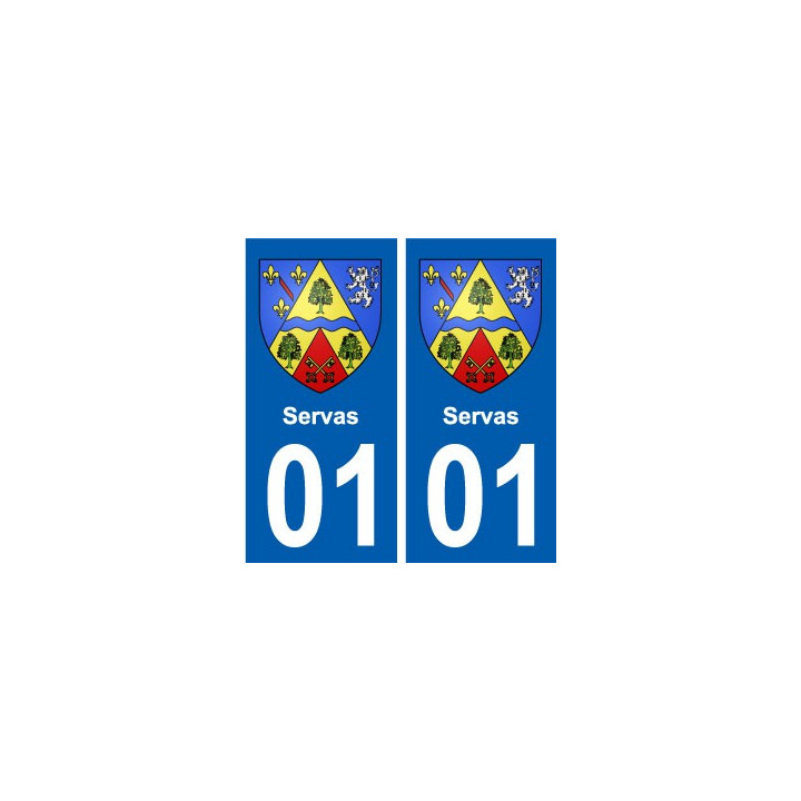 01 Servas ville autocollant plaque sticker