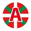 A young driver apprentice adhesive sticker of the basque flag