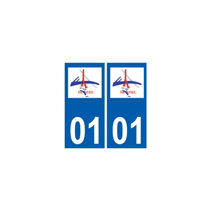 01 Seyssel logo ville autocollant plaque sticker