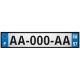 Lot de 4 autocollants bleu 57 MOSELLE Grand-Est - F Europe nouvelles régions immatriculation auto sticker