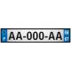 Lot de 4 autocollants bleu 67 BAS RHIN Grand-Est - F Europe nouvelles régions immatriculation auto sticker