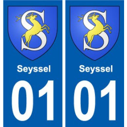 01 Seyssel ville autocollant plaque sticker