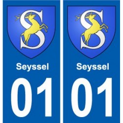 01 Seyssel ville autocollant plaque sticker