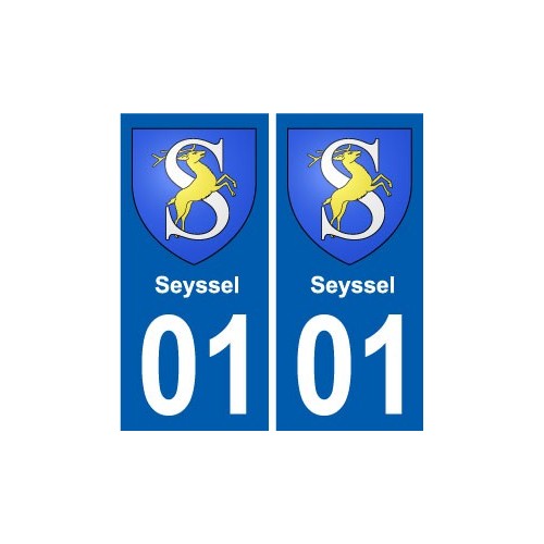 01 Seyssel ville autocollant plaque sticker