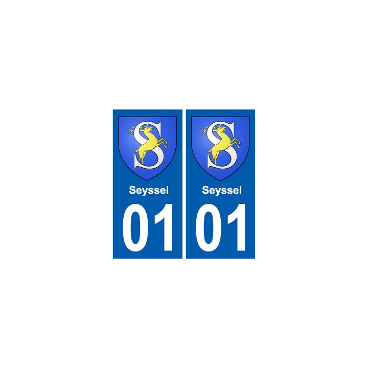 01 Seyssel ville autocollant plaque sticker