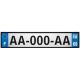 Lot de 4 autocollants bleu 68 HAUT RHIN Grand-Est - F Europe nouvelles régions immatriculation auto sticker