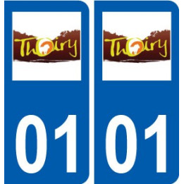 01 Thoiry logo ville autocollant plaque sticker