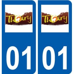 01 Thoiry logo ville autocollant plaque sticker