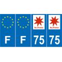 64 Pau placa etiqueta de registro de la ciudad