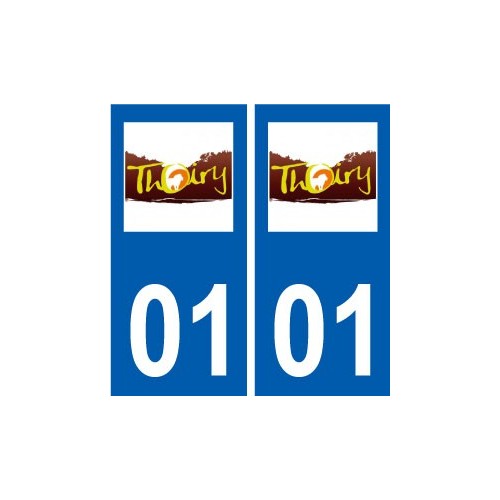 01 Thoiry logo ville autocollant plaque sticker