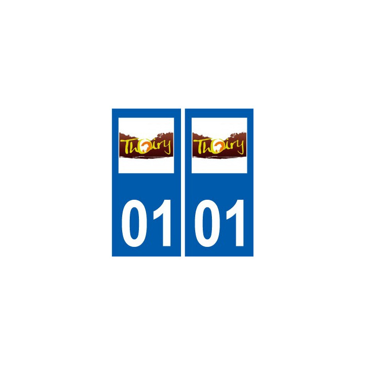 01 Thoiry logo ville autocollant plaque sticker