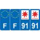 64 Pau-aufkleber plakette ez stadt