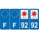 64 Pau sticker plate registration city