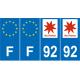 64 Pau sticker plate registration city