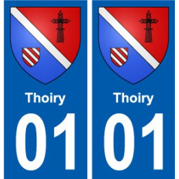 01 Thoiry ville autocollant plaque sticker