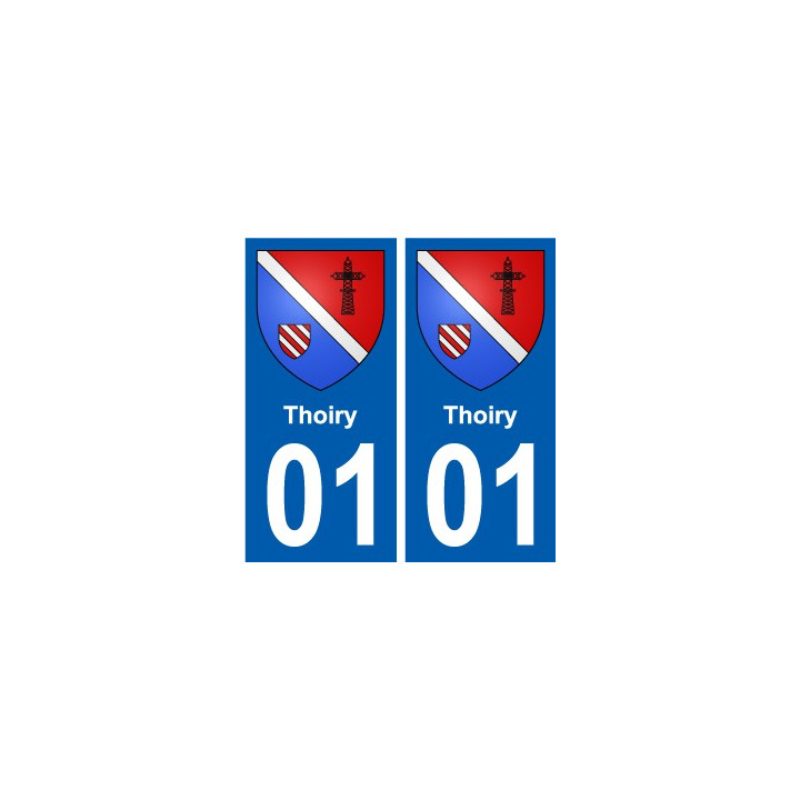 01 Thoiry ville autocollant plaque sticker