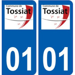 01 Tossiat logo ville autocollant plaque sticker