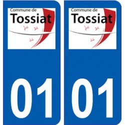 01 Tossiat logo ville autocollant plaque sticker
