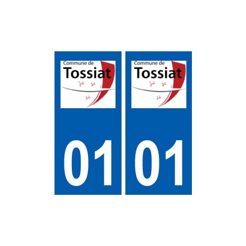01 Tossiat logo ville autocollant plaque sticker
