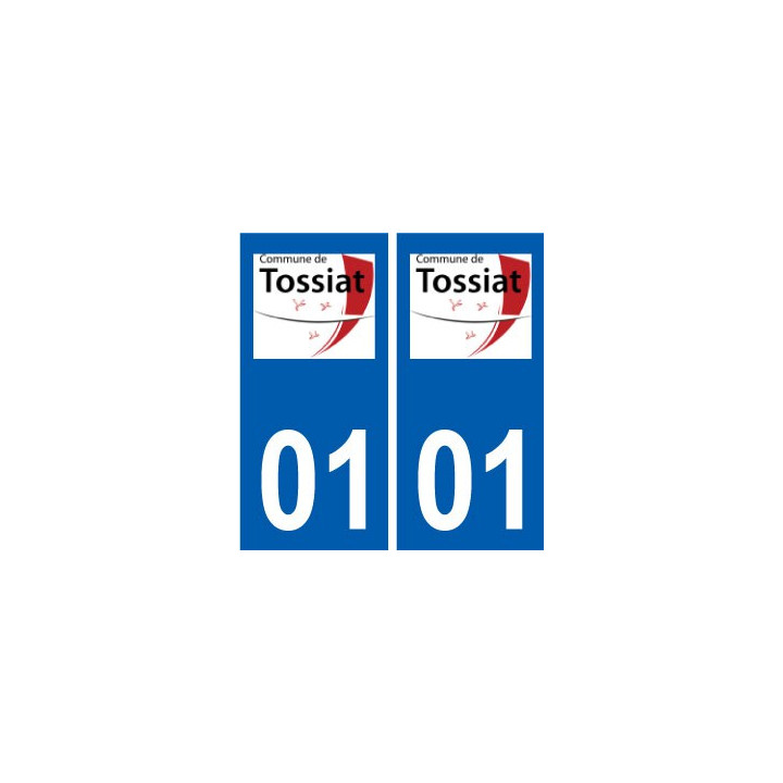 01 Tossiat logo ville autocollant plaque sticker