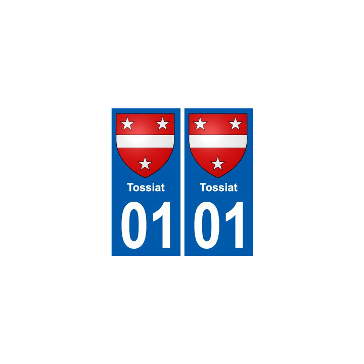 01 Tossiat ville autocollant plaque sticker