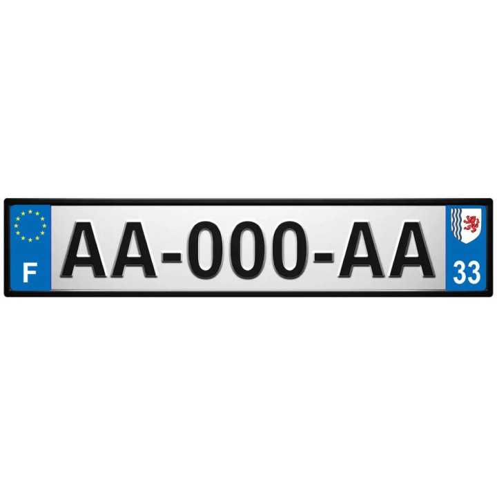 64 Pau placa etiqueta de registro de la ciudad