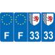 64 Pau-aufkleber plakette ez stadt