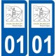 01 Vaux-en-Bugey logo ville autocollant plaque sticker