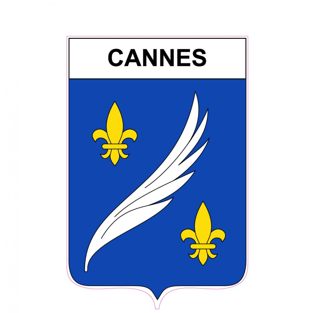 cannes 06 ville Stickers blason autocollant adhésif