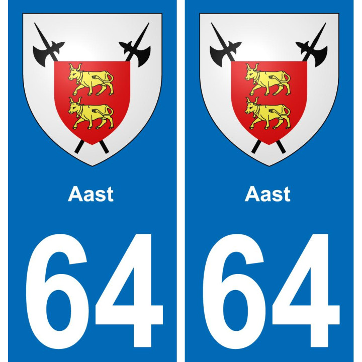 64 Aast wappen aufkleber typenschild aufkleber stadt