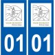 01 Vaux-en-Bugey logo ville autocollant plaque sticker