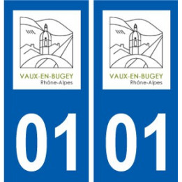 01 Vaux-en-Bugey logo ville autocollant plaque sticker