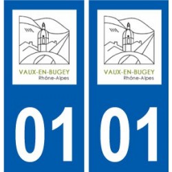 01 Vaux-en-Bugey logo ville autocollant plaque sticker