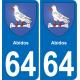 64 Abidos blason autocollant plaque stickers ville