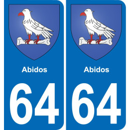64 Abidos escudo de armas de la etiqueta engomada de la placa de pegatinas de la ciudad