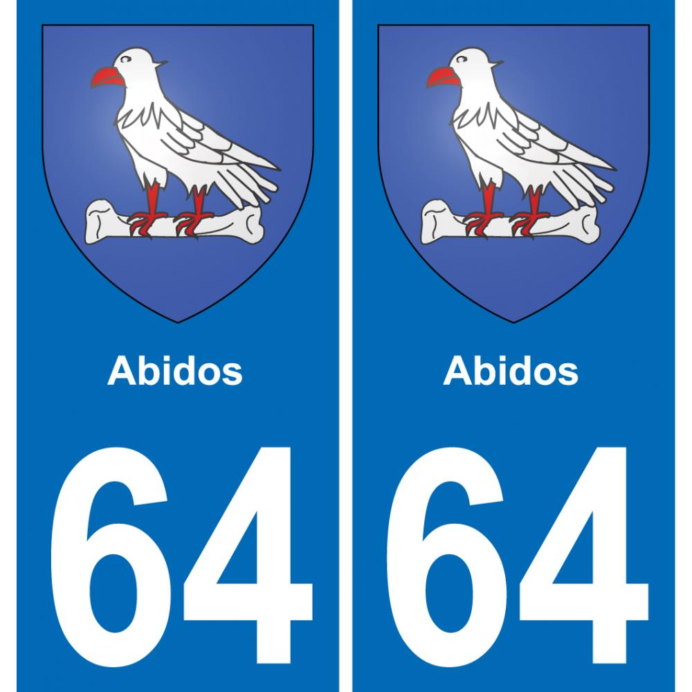 64 Abidos coat of arms sticker plate stickers city